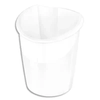 CEP Corbeille à papier Ellypse 320, Dimensions L27,8 x H38 x P31,8 cm, coloris Blanc arctique