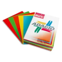 INAPA Ramette 50 feuilles x 5 teintes papier couleur intense ADAGIO assortis intenses A4 160g