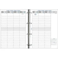 EXACOMPTA Recharge millésimé verticale exatime 29, année civile 1 semaine sur 2 pages