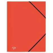 PERGAMY Chemise 3 rabats et élastique en polypropylène 4/10e Rouge