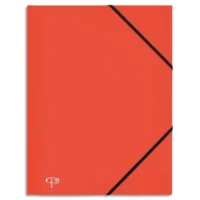 PERGAMY Chemise 3 rabats et élastique en polypropylène 4/10e Rouge