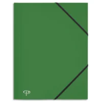 PERGAMY Chemise 3 rabats et élastique en polypropylène 4/10e Vert