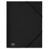 PERGAMY Chemise 3 rabats et élastique en polypropylène 4/10e Noir