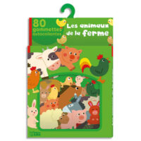 LITO DIFFUSION Boîte de 80 gommettes les animaux de la ferme