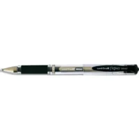 UNI-BALL Stylo bille pointe large encre gel Noire SIGNO BROAD, corps avec grip +capuchon UNI-BALL