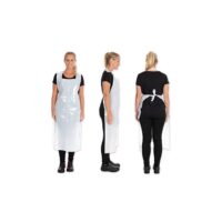 HYGONORM Tablier à bavette en LDPE, 35 microns, blanc