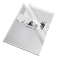 ESSELTE Boîte de 100 pochettes coins en pvc 20/100e incolore 420104