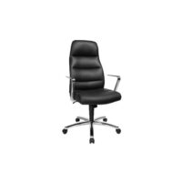 Fauteuil de direction "Chairman 70", cuir, noir