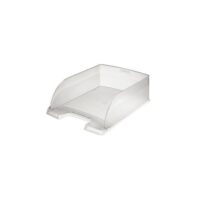 LEITZ Corbeille à courrier Jumbo Leitz Plus - Transparent - L25,5 x H10,3 x 36 cm
