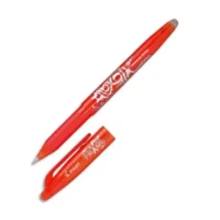 PILOT Stylo bille encre gel qui s'efface à l'aide de la gomme en bout de stylo FriXion coloris TRouge
