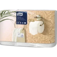 TORK Paquet de 6 rouleaux Papier toilette Traditionnel Extra doux Premium 4 plis 153 feuilles Ecolabel
