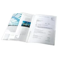 ESSELTE Sachet 5 chemises double poche incolore en PP 18/100e. 2 pochettes feuilles A4 ou 1 feuille A3.