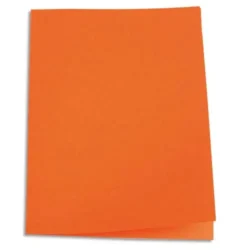 PERGAMY Paquet de 100 chemises carte 170 grammes coloris Orange