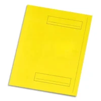 Paquet de 50 sous-dossiers imprimés en kraft 160gr à 2 rabats. Format 24x32cm. Coloris Jaune