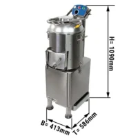 Éplucheur de pommes de terre électrique - 165 kg/h - 750 Watt - 230 Volt