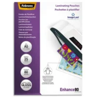 FELLOWES Boîtes de 25 pochettes format A5 80 microns 53960