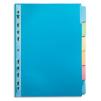 OXFORD Intercalaire Color Life, 6 positions en carte rigide 220g. Format A4. Coloris assortis