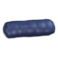 OXFORD Trousse fourre-tout ronde en cuir teinté. Coloris Encre Bleue. Dimensions : 22 x 6 cm