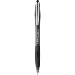 BIC Atlantis Soft Stylos-Bille Retractables Pointe Moyenne (1,0 mm) - Noir