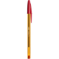 BIC Cristal Original Stylos-Bille Pointe Fine (0,8 mm) - Rouge