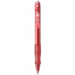 BIC Gel-ocity Stylos Gel Rétractables Pointe Moyenne (0,7 mm) - Rouge