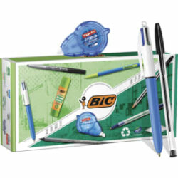 BIC Kit de télétravail 3 Stylo 1 Crayon 1 Porte-Mines 1 Marqueur Perm 1 Correcteur + 1 Recharge 1 Colle