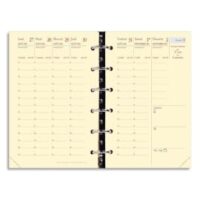 QUO VADIS Recharge Timer format 14, 1 semaine sur 2 pages à la verticale papier Ivoire