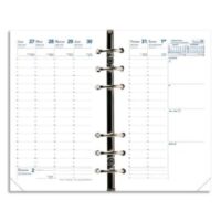 QUO VADIS Recharge Timer format 17, 1 semaine sur 2 pages à la verticale papier Blanc