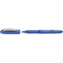 SCHNEIDER Roller à encre Bleu avec pointe conique hybride 0.5 mm. Cap-off. Grip ergonomique caoutchouté.