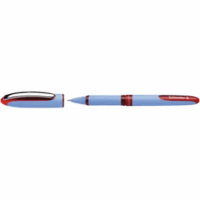 SCHNEIDER Roller à encre Rouge avec pointe aiguille hybride 0.5 mm. Cap-off. Grip ergonomique caoutchouté