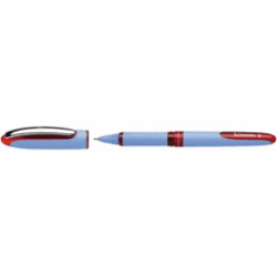 SCHNEIDER Roller à encre Rouge avec pointe aiguille hybride 0.5 mm. Cap-off. Grip ergonomique caoutchouté