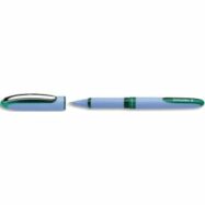 SCHNEIDER Roller à encre Vert avec pointe aiguille hybride 0.5 mm. Cap-off. Grip ergonomique caoutchouté.