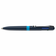 SCHNEIDER Stylo 4 couleurs, rechargeable corps bleu
