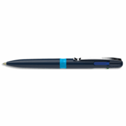 SCHNEIDER Stylo 4 couleurs, rechargeable corps bleu