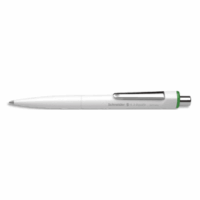 SCHNEIDER Stylo bille K3 Biosafe pointe moyenne rechargeable en acier inoxydable. Encre Verte