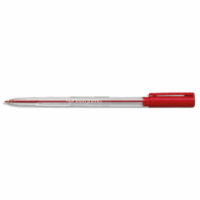 Stylo à bille pointe moyenne encre Rouge corps plastique cristal avec capuchon