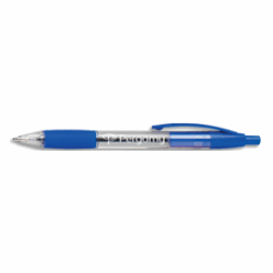 Stylo à bille rétractable avec grip confort pointe moyenne encre Bleue corps plastique