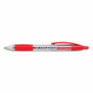 Stylo à bille rétractable avec grip confort pointe moyenne encre Rouge corps plastique