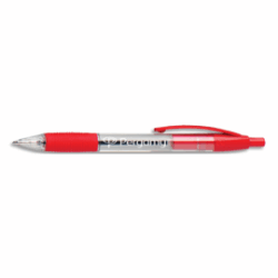 Stylo à bille rétractable avec grip confort pointe moyenne encre Rouge corps plastique