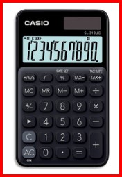 CASIO Calculatrice de poche 10 chiffres Noire SL-310UC-BK-S-EC – Image 2
