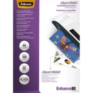 FELLOWES Pack de 100 pochettes SuperQuick A4 80 microns 5440001