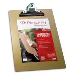 PERGAMY Porte bloc en isorel très solide et résistant pour format A4. Dim. L25,5 x H35,5 cm