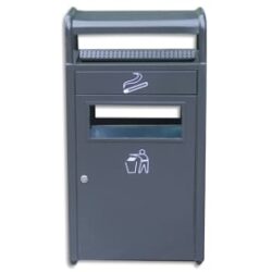 Cendrier corbeille d'extérieur sur pied économique 8+30 Litres - Dimensions L29 x H100 x P25 cm