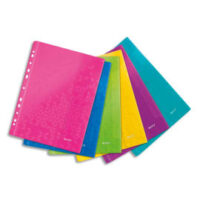 LEITZ Lot de pochettes perforées WOW, PP, A4, assorti de couleurs