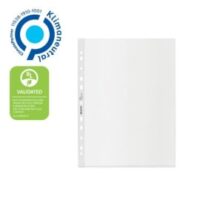 LEITZ Sachet de 25 pochettes perforées Leitz Recycle, plastique à 90% recyclé, A4, coloris transparent