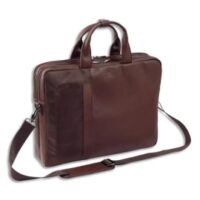 OBERTHUR Sacoche OREGON 2 compartiments, format 17,3'' - Dimensions : 43 x 10 x 33 cm coloris Brun