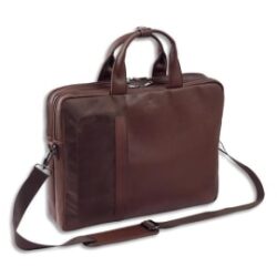 OBERTHUR Sacoche OREGON 2 compartiments, format 17,3'' - Dimensions : 43 x 10 x 33 cm coloris Brun