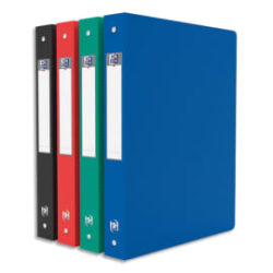OXFORD Classeur OXFORD MEMPHIS A4 dos 40 mm 4 anneaux en PP assortis classique
