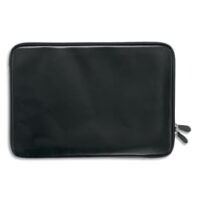 QUO VADIS Housse ordinateur Satiny 35x30x25cm cuir de vachette satin. Pour écran 15 pouces. Coloris noir