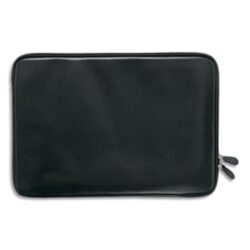 QUO VADIS Housse ordinateur Satiny 35x30x25cm cuir de vachette satin. Pour écran 15 pouces. Coloris noir